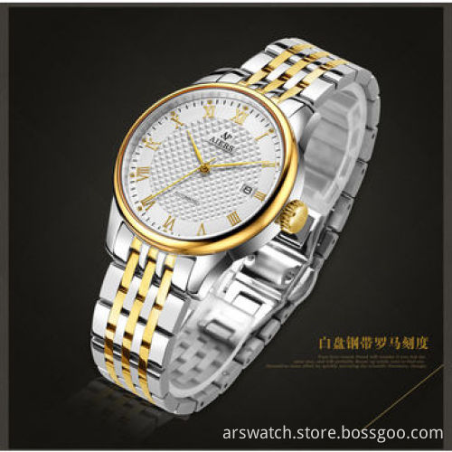 High quality luxury automatic watches for men, business watch style, stainless steel case